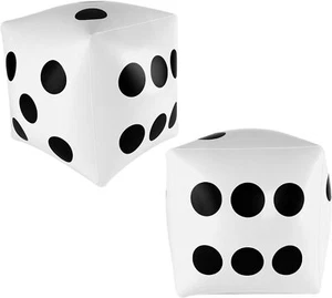 13 inch Giant Inflatable Dice Toys for Pool Games, Outdoor Beach Party (2... - Picture 1 of 5