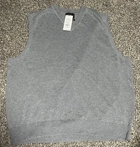 NWT Black Brown 1826 100% Supima Cotton V-Neck Vest Sweater Size XL New - Picture 1 of 3