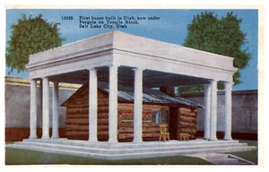 VIntage Post Card !st House Built in Salt City Lake, Utah - Picture 1 of 2