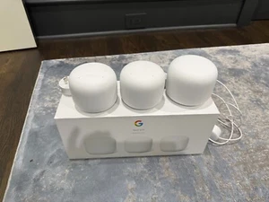 Google Nest 3 Pack Wi-Fi Mesh Router H2D And Two Points H2E - All White - Bild 1 von 1