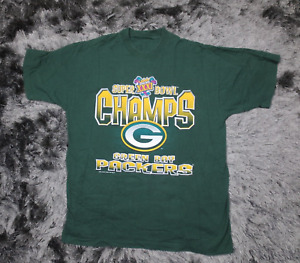 Green Bay Packers Mens Shirt Large Vintage Single Stitch Super Bowl XXXI Champs