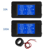6in1 Digital AC 80~260V Power Energy Voltage Monitor Current KWh Watt Meter 100A