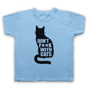 DON'T F**K WITH CATS FUNNY INTERNET MEME SLOGAN DOC KIDS CHILDS T-SHIRT - Picture 1 of 11