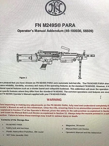 FN USA Carbines Owners Operators Manuals FN15, PS90, SCAR, M249S  MORE BELOW - Picture 1 of 4