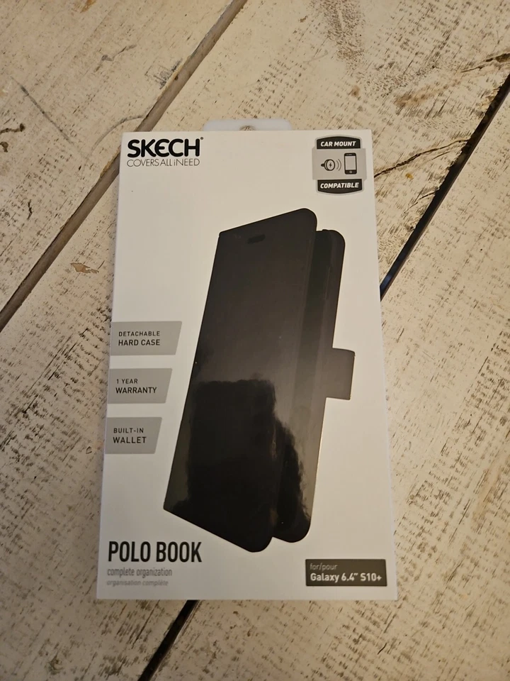 Funda SKECH Polo Book para Samsung Galaxy S10+ Plus 6.4" (Negro) Foto 1 de 1
