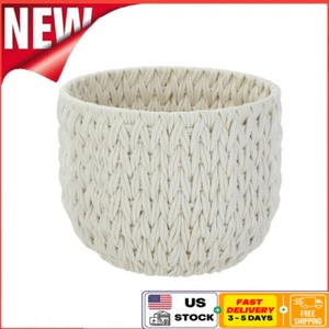 Decorative Storage Basket Living Room Kitchen Bathroom Durable Closed Weave New - Picture 1 of 8