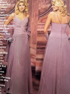 Vestido Mary’s Modern Maids lavanda formal noche ocasiones especiales graduación 10 cuentas - Imagen 1 de 11
