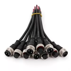 5Pairs Waterproof 2Pin IP67 18AWG LED Strip Power Cable Male Female Connector - Picture 1 of 7