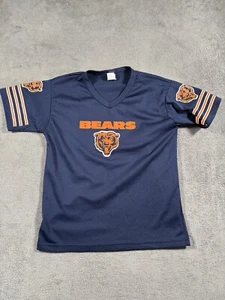 Chicago Bears Jersey Youth Medium Mesh Franklin 90s Blue V-Neck NFL VINTAGE - Picture 1 of 9