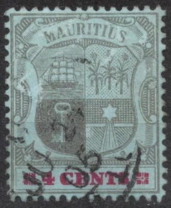 Escudo de armas SG143 Mi:#121 1904 4c MAURICIO 1900-1905, usado - Imagen 1 de 2