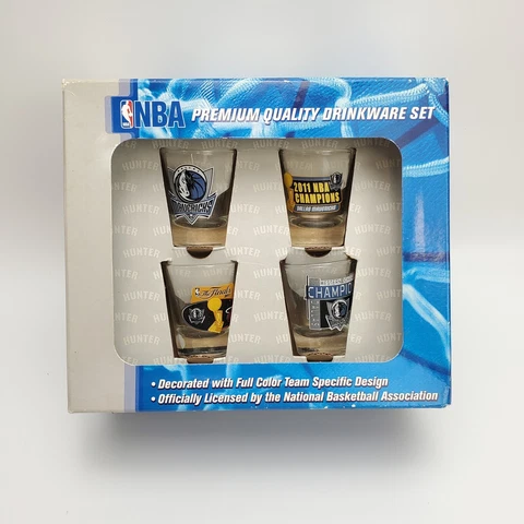 NBA Finals 2011 Shot Glass Dallas Mavericks Miami Heat. Basketball Championship Cover