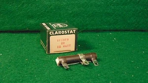 CLAROSTAT 2K OHM 12 WATT ADJUSTABLE VITREOUS ENAMELED RESISTOR NIB NOS - Imagen 1 de 1