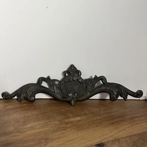 Vintage Cast Iron Pediment Wall Art 14” Wide 5 “ Tall - Picture 1 of 4