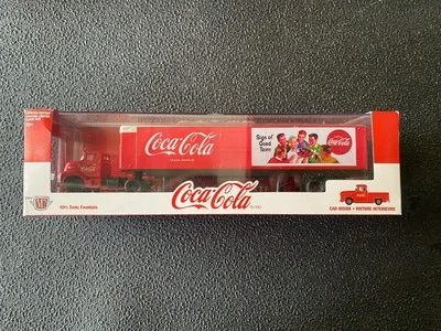 M2 Machines Coca-Cola 1956 Ford COE & 1956 Ford F-100 50S01/18-04 NIB - Image 1 of 4