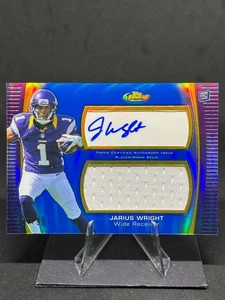 Jarius Wright 2012 Topps Finest RC Auto Jumbo Relic #AJR-JW Blue Refractor /99 - Bild 1 von 2