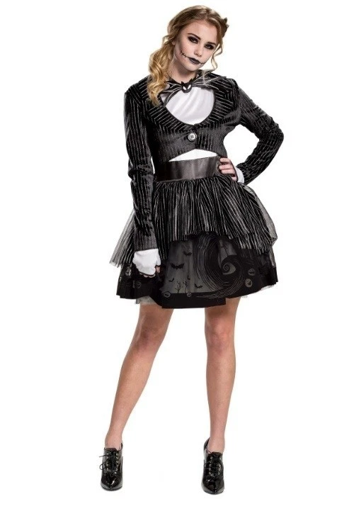 Nightmare Before Christmas Womens Jack Skellington Tutu Halloween Costume S 4-6 - Image 1 of 3