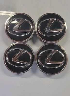4- USED Lexus Wheel Center Cap Rim Hubcap Black Factory OEM - Image 1 of 4