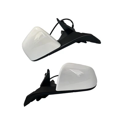 Conjunto de espejo retrovisor plegable eléctrico blanco ajuste lateral derecho+derecho Tesla modelo Y 2020-2023 Foto 1 de 4