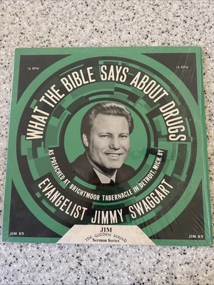 Jimmy Swaggart What the Bible Says About Drugs Vinyl LP JIM 1972 - 16 rpm - Image 1 of 4
