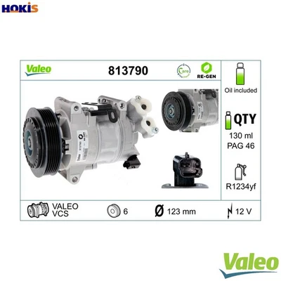 COMPRESSOR AIR CONDITIONING 813790 FOR PEUGEOT 308/SW/II CITROEN C4/GRAND 1.6L - Image 1 of 4