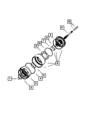Paquete de buje de embrague de entrada Mopar genuino 5017518AB Foto 1 de 4