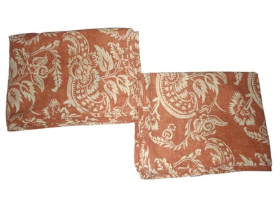 Pottery Barn ALESSANDRA LINO TERRACOTA FLORAL (2) FUNDAS DE ALMOHADA ESTÁNDAR 20X26 Foto 1 de 4
