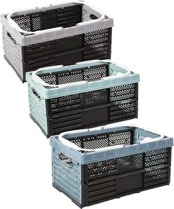 MODULA Scatole Pieghevoli Set di 3 - Portaoggetti Pieghevole, 16 L, 40 × 26 × 20 cm, Colorate - Foto 1 di 4
