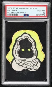 2009 Topps Star Wars Galaxy Series 4 Shaped 1/1 PSA 10 GEM MT Auto Sketch i1f - Picture 1 of 3