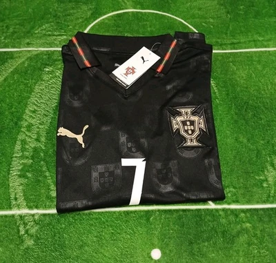 Camiseta de fútbol Portugal color negro talla XL para adultos Foto 1 de 4