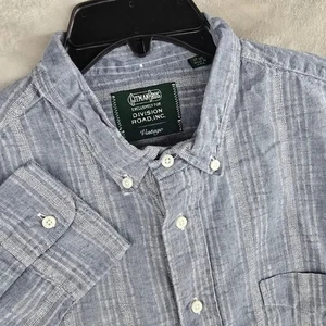 Camicia uomo Gitman Bros Vintage Division Road a righe con bottoni 17 1/2 made in USA - Foto 1 di 9