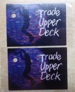 2- 1992 -93 Upper Deck Trade Card PUNCHED #1a Shaquille O'Neal Orlando Magic