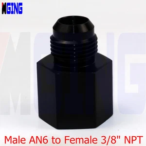 Male AN6 6AN to 3/8" Female NPT Straight Tank Fuel Hose Fittings Adaptor SS - Picture 1 of 5