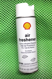 Vintage SHELL Oil Co. Houston, Texas AIR DEODORANTE lattina COMPLETO fuori produzione - RARO - Foto 1 di 6