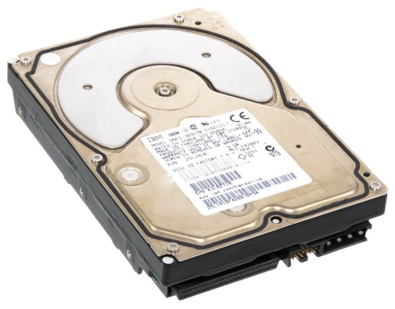 Hard Drive IBM DNES-309170 P/N: 25L1810 9GB 7200U/Min RPM 68-PIN SCSI 3.5 " " - Image 1 of 2