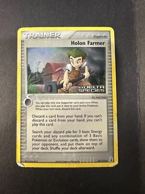 Pokemon - Holon Farmer 91/113 Reverse Holo Stamped - EX Delta Species HP - Image 1 of 2