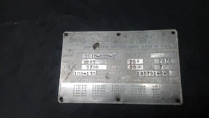 CONTINENTAL MODEL TSI0-520-B AIRPLANE/AIRCRAFT ENGINE/MOTOR DATA TAG/PLATE ONLY - Foto 1 di 2