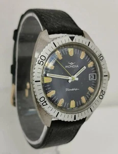 Vintage 1960 Mondia Friendship Zenith Divers 37mm Datum Herren Armbanduhr Cal AS 1950 - Bild 1 von 12