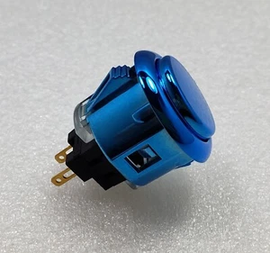 Japón Sanwa Azul Metálico Botón de Inicio OBSJ-24-JB Videojuego Arcade Piezas - Imagen 1 de 5
