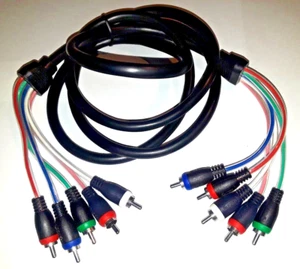 STEREN 6 ft 5-RCA COMPOSITE VIDEO / AUDIO CABLE 257-606BK, Excellent condition - Picture 1 of 4