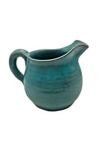 R.K. Blue Hill  POTTERY Maine Creamer Pitcher Bluehill Teal - Picture 1 of 9
