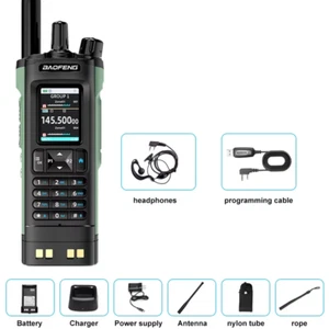 New UV-32 Walkie Talkie GPS 10W Bluetooth APP Programming Multi Band Wireless C - Picture 1 of 12