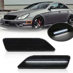 Luces LED blancas ahumadas laterales para 06-11 Mercedes Benz Clase CLS W219 C219 - Imagen 1 de 12