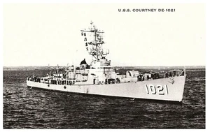 USS Courtney DE-1021 US Atlantikflotte Narragansett RI Postkarte - Bild 1 von 2