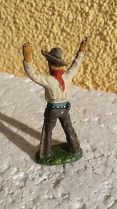 LINEOL Massefigur Western Serie Cowboy Hände hoch 30er Sammelfigur Elastolin - Bild 1 von 6