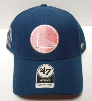 6x Campeones del Mundo Golden State Warriors Rosa '47 MVP Gorra Ajustable con Correa Sombrero Foto 1 de 4