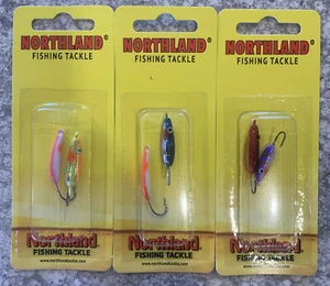 3 paquetes de plantillas Northland Forage Minnow para pesca en hielo colores aleatorios 6 plantillas en total - Imagen 1 de 1