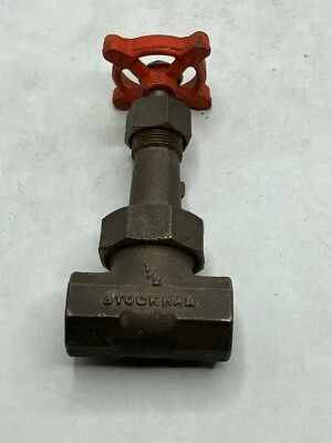 STOCKHAM B-120 Bronze Gate Valve 1/2" NPT Threaded Ends Class 150-SWP / 300-WOG - Image 1 of 3