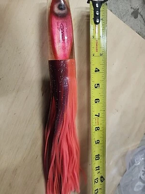  Boone 13” LURE SALTWATER FISHING TROLLING LURE TUNA DOLPHIN  FISH HEAD Green  - Изображение 1 из 4