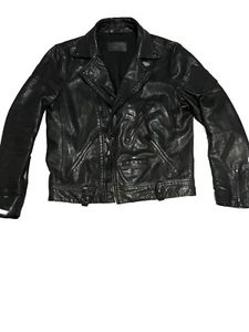 Allsaints Conroy Biker Men Jacket Médium Black - Picture 1 of 6