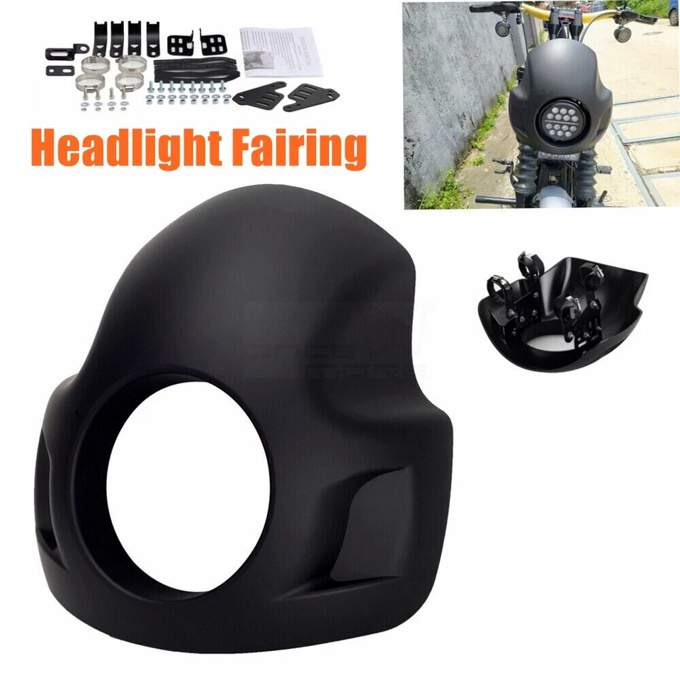 Carenado de faros universal de 5,75" con horquilla de 35-49 mm para Harley Sportster 1200 883 Foto 1 de 4